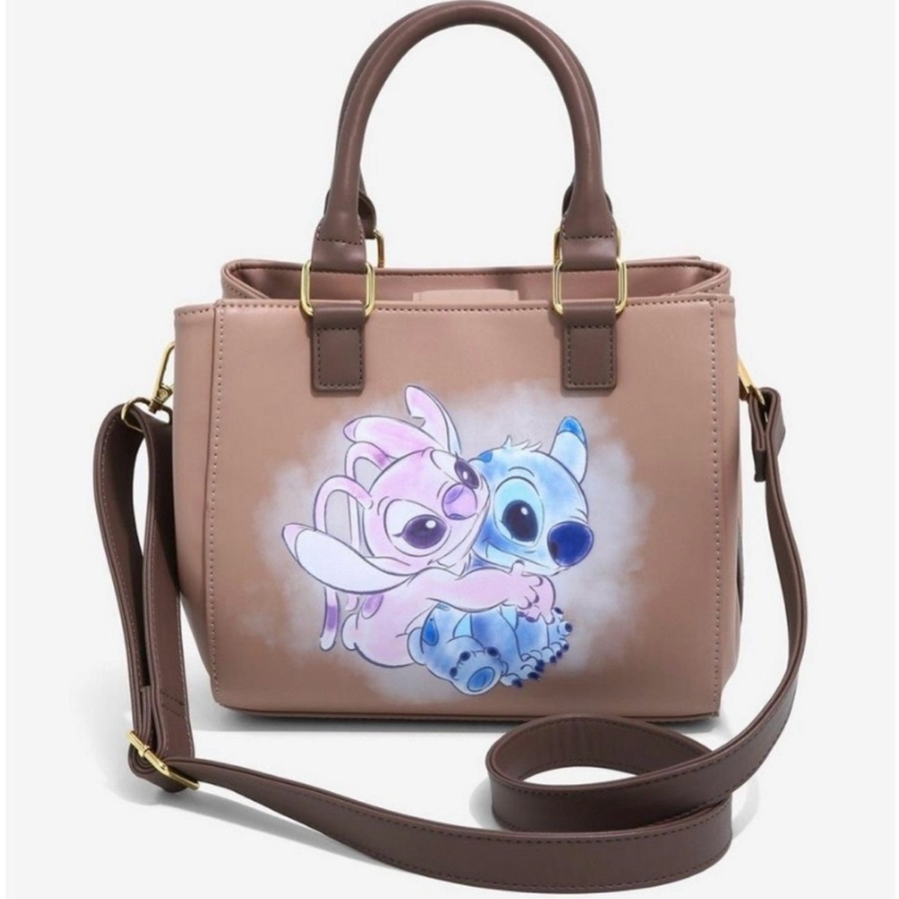 Stitch And Angel Character Print Women's Bag